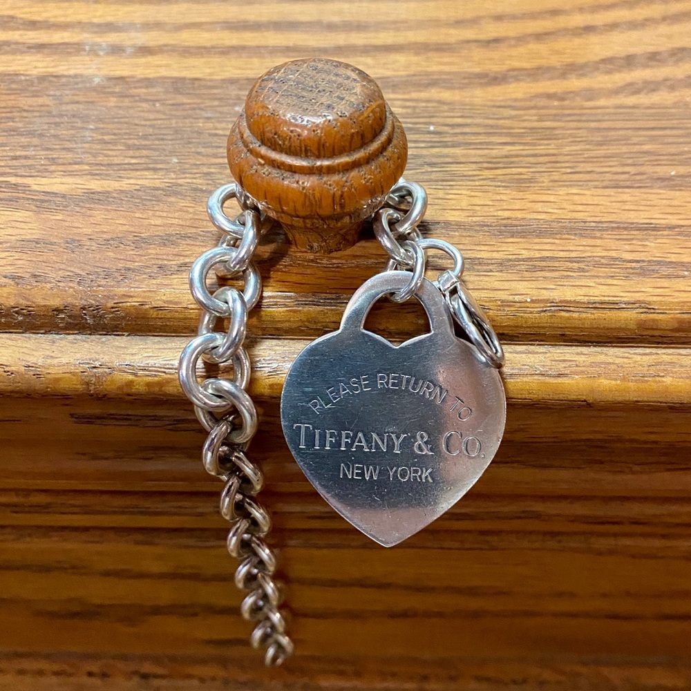 Tiffany Large Heart Tag Bracelet Sterling Silver